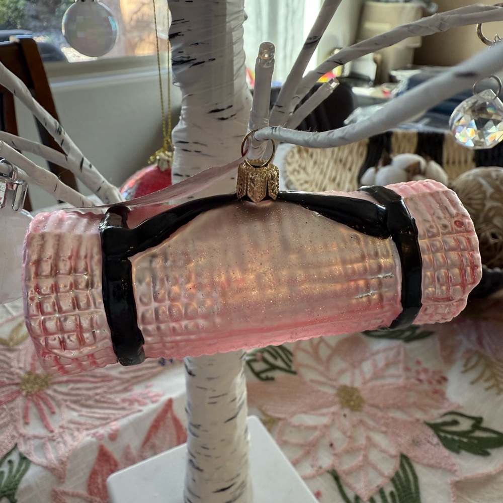 New Anthropologie Pink Yoga Mat Ornament